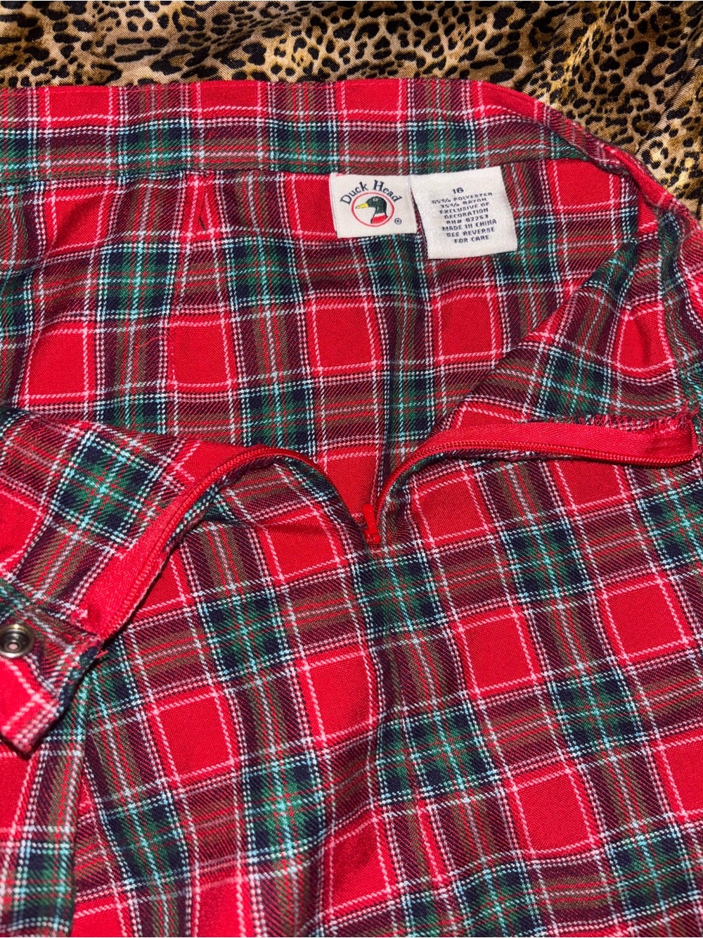 Duck Head Red & Green Tartan Circle Skirt - Picture 5 of 10